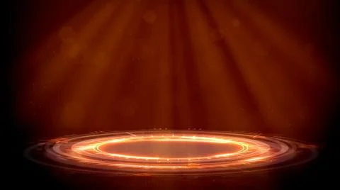 Beautiful red abstract hi-tech hud or ui - abstract 3D rendering Stock Illustration