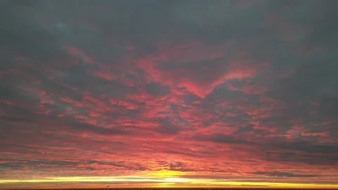 Beautiful red and orange cloudy sunrise sunset Video stock 233164713