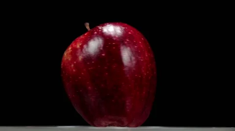 Beautiful red apple turning Stock Footage 63799528