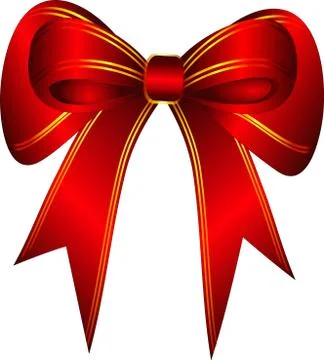 Beautiful red bow Stock Illustration