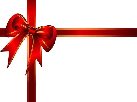 Beautiful red bow Stock Illustration