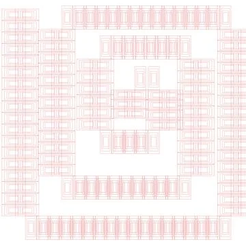 Beautiful red box seamless pattern abstract vector design Illustrazione stock