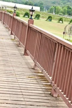 The beautiful red bridge Stock Photos