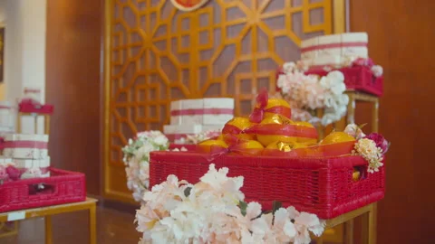 Beautiful Red Chinese Decorations Видео 160356049