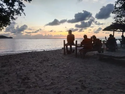 Beautiful red clouds Stock Photos