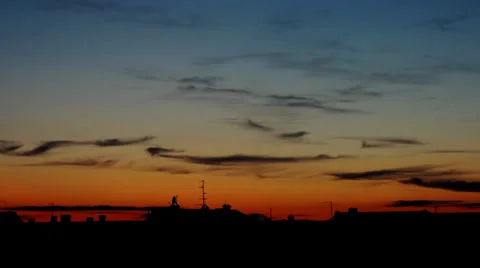 Beautiful red clouds time lapse video 2 Stock-Footage 35286192