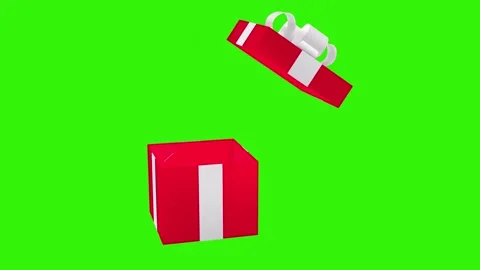A beautiful red gift box opens. Holidays and gifts concept. Stock Footage 305573564