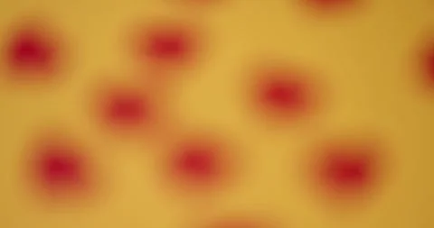 Beautiful red hearts made of plastic and film pasted on yellow paper, red Stock Footage 327049769