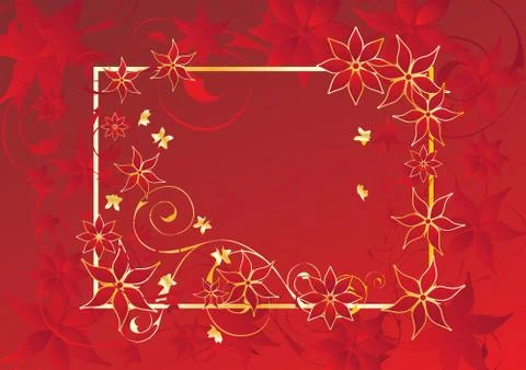 Beautiful red luxury design frame vector illustration Illustration
