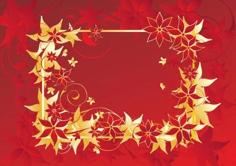 Beautiful red luxury design frame vector illustration Stock Illustration