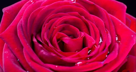 Beautiful red pink Rose background. Blooming rose flower open, time lapse Stock Footage 130669442