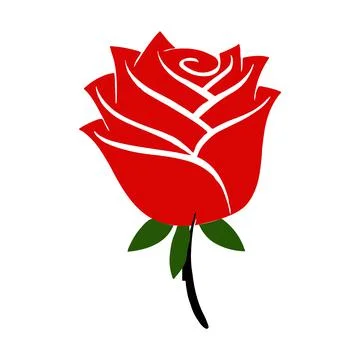 Beautiful red rose vector design abstract illustration Stock Illustration