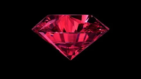 Beautiful red ruby gemstone Close-Up Stock Footage 79733325