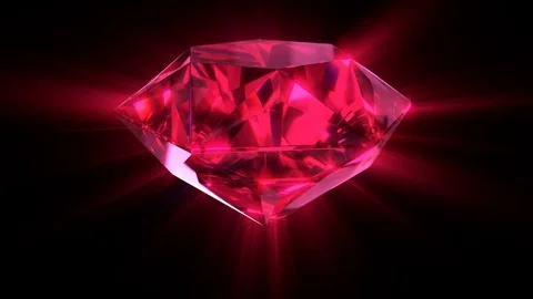 Beautiful red ruby gemstone Close-Up Stock Footage 79916079