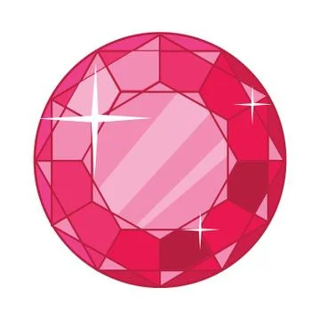 Beautiful Red Ruby Icon Illustrazione stock
