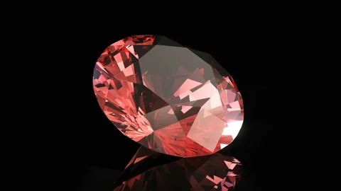 Beautiful red ruby rotating on a black Stock Video Pond5