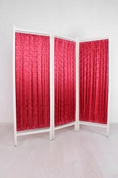 Beautiful red screen with a white tree on a white background Stock Photos