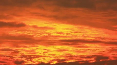  beautiful red sky with clouds. Time lapse  Stock Footage 43937277