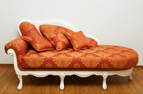 Beautiful red sofa Stock Photos
