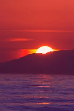 Beautiful red sunset Stock Photos