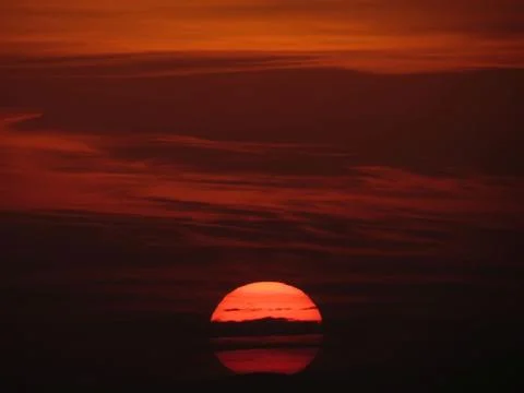 Beautiful Red Sunset Stock Photos