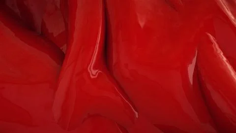 Beautiful red wavy fabric, computer generated background, 3d render backdrop Stock Illustration