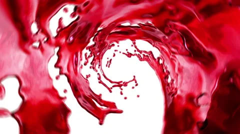 Beautiful Red Wine in Vortex Rotation. 3d animation with Alpha Channel. HD 1080. Vídeos de archivo 59729830