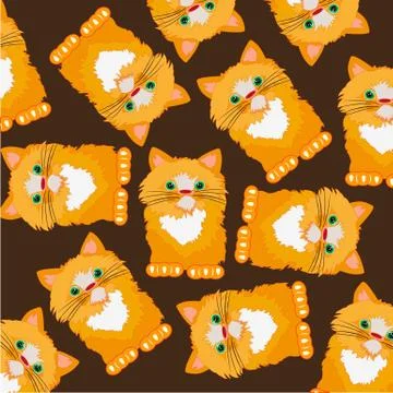 Beautiful redhead cat Stock Illustration