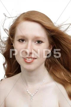 Beautiful redhead, headshot (1) Stock Photos