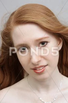 Beautiful redhead, headshot (2) Stock Photos