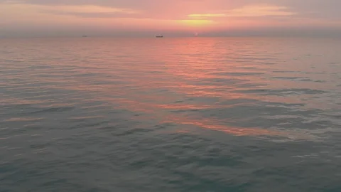 Beautiful reflection on sea waves  Stock Footage 89894582