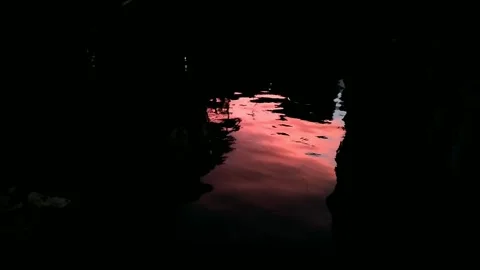 Beautiful Reflection Of Sunset On Water Stock Footage 155848506