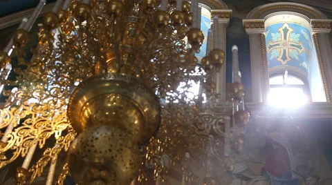 Beautiful reflections in the Church Stock Footage 57249753