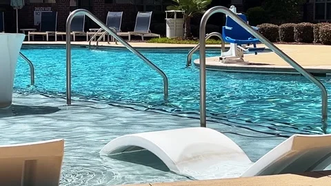 Beautiful refreshing and relaxing pool water movement Stock Footage 283679534