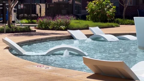 Beautiful refreshing and relaxing pool water movement Stock Footage 283679540