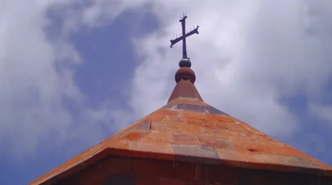 Beautiful Religous Cross with Background Clouds 库存影片 53202902