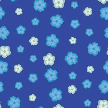 A beautiful repeat pattern illustration with flowers - great for background o 库存插图