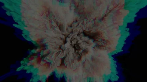 A beautiful RGB separated explosion emitting coloured smoke. Stock Footage 239458358