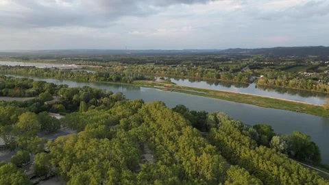 Beautiful Rhone river Stock Footage 241500328