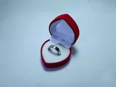 A beautiful ring with the box Stock Photos