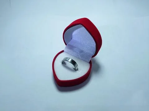 A beautiful ring with the box Stock Photos