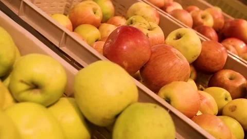 Beautiful ripe apples Stock Footage 220617472