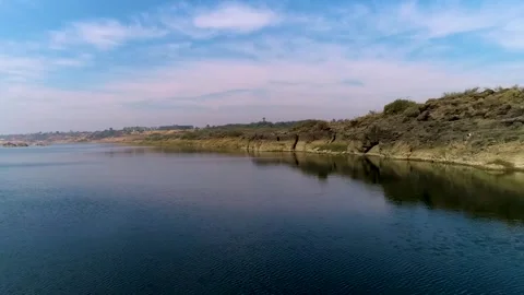 Beautiful river arial view Stock Footage 135897492