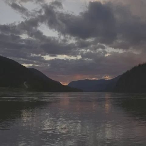 Beautiful river in the evening. Stock Footage 69287746