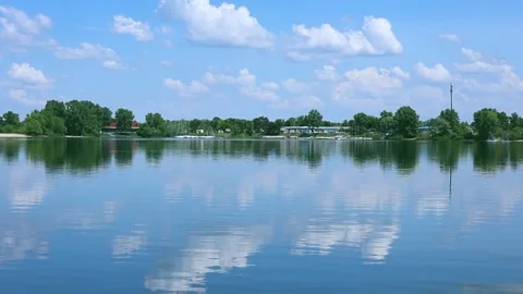 Beautiful river landscape Video stock 335476221