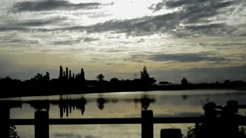 Beautiful river reflection Stock Footage 236813477