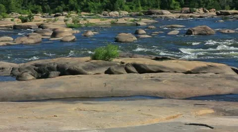 Beautiful river rocks Stock Footage 11058690
