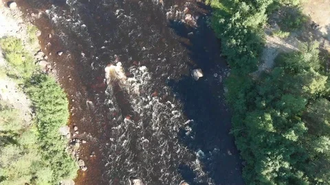 Beautiful river seen from drone Stock Footage 114418074
