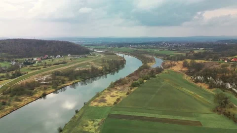 A beautiful river at spring Stock Footage 238564598