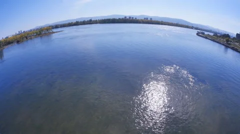Beautiful river view in the city Stock Footage 67555633